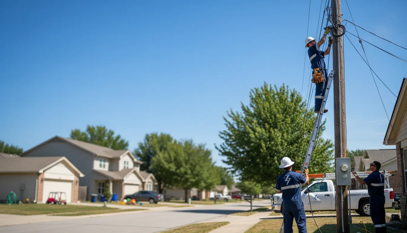 Residential electrician providing installation services in Mineral Wells, TX